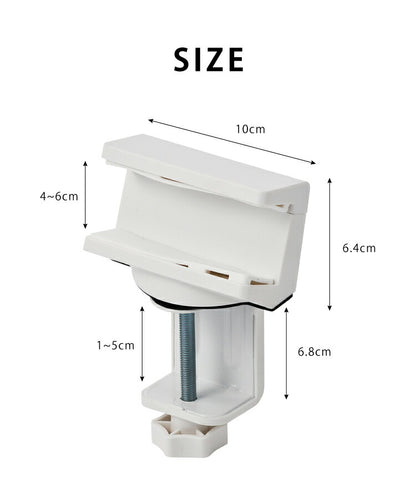 電源タップホルダー 対応タップ幅4~6cm クランプ式 デスクホルダー 電源タップ 収納 固定ホルダー コンセント ホルダー