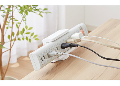 電源タップホルダー 対応タップ幅4~6cm クランプ式 デスクホルダー 電源タップ 収納 固定ホルダー コンセント ホルダー
