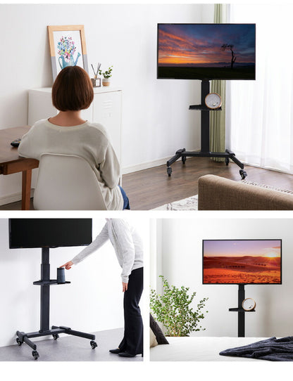 キャスター付き テレビスタンド 32~55型対応 高さ調整可能 壁寄せ テレビスタンド テレビ台 壁寄せテレビスタンド テレビ会議