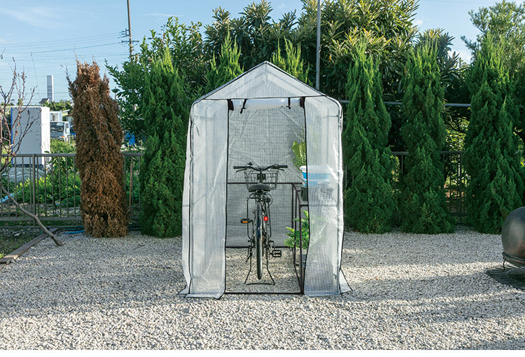 ビニール温室 大型 ブラック 組み立て簡単 工具不要 ビニールハウス サイクルハウス 自転車収納 フラワーラック ガーデンハウス フラワーハウス ラック ベランダ 家庭用 園芸 栽培