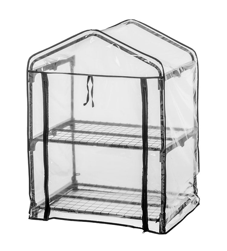 専用カバー ビニール温室 2段 ブラック ビニール温室棚 2段ラック ビニールハウス フラワーラック