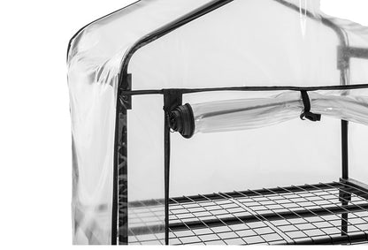 ビニール温室 4段 スリム ブラック 組み立て簡単 工具不要 ビニール温室棚 4段ラック スリムタイプ ビニールハウス フラワーラック ガーデンハウス フラワーハウス ラック ベランダ 家庭用