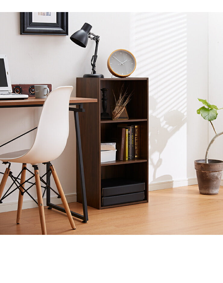 カラーボックス 3段 幅42cm 奥行29cm 高さ88cm 組立て簡単 工具不要 木目調 ブラウン ナチュラル シンプル 北欧 リビング 子供部屋 収納ボックス シェルフ ラック 棚 本棚 収納ケース (代引不可)