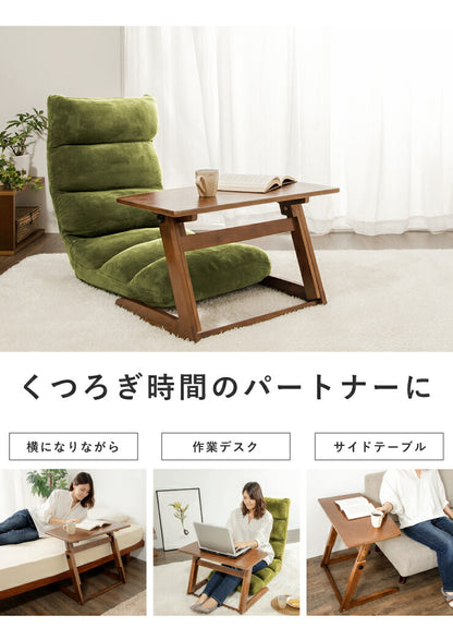 昇降式 サイドテーブル 高さ調節 昇降式 ベッドサイドテーブル パソコンデスク カフェテーブル 木製 ブラウン コンパクトデスク