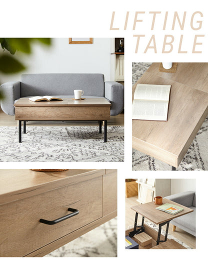 昇降式テーブル 幅90cm 天板昇降 テーブル 昇降式 ローテーブル リフティングテーブル 昇降テーブル 昇降 センターテーブル リフトアップテーブル 収納 引出 北欧 おしゃれ シンプル コンパクト ナチュラル リビング 一人暮らし 新生活