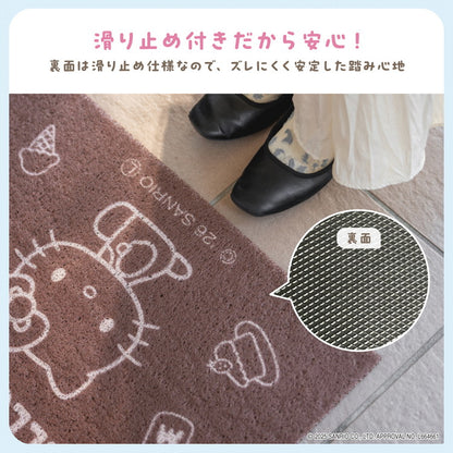 サンリオキャラクターズ 玄関マット ハローキティ マイメロディ 屋外 滑り止め 泥除け 砂落とし 丸洗い コンパクト かわいい おしゃれ ガーデンシリーズ