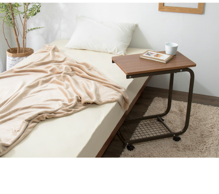 テーブル サイドテーブル キャスター付き デスク 机 ベッドサイド ミニ