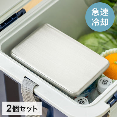 【2個セット】保冷剤 ステンレス製 長時間冷却 急速冷却 アイスパック 防カビ お手入れ簡単! 繰り返し くり返し 冷蔵冷凍対応 熱中症対策 アウトドア キャンプ 防災グッズ 長持ち ステンレス保冷剤
