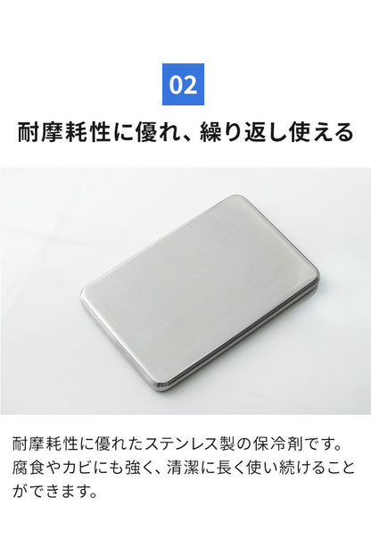 【4個セット】保冷剤 ステンレス製 長時間冷却 急速冷却 アイスパック 防カビ お手入れ簡単! 繰り返し くり返し 冷蔵冷凍対応 熱中症対策 アウトドア キャンプ 防災グッズ 長持ち ステンレス保冷剤