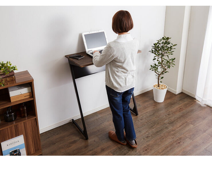 スタンディングデスク 高さ100cm 幅90cm×奥行き45cm デスク スリムデスク パソコンデスク 省スペース シンプル ミシン台 作業台