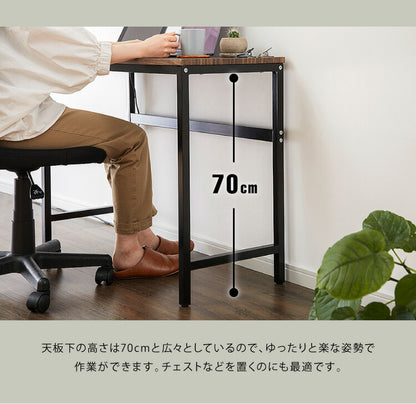 デスク ヴィンテージ調 スマートデスク 90 コンセント2個口付き 90×40 机 在宅ワーク 在宅勤務 テレワーク パソコンデスク