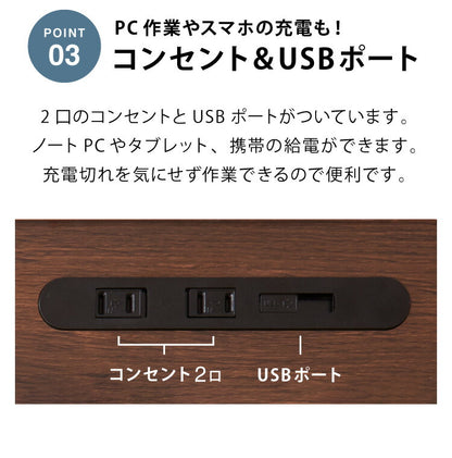 昇降式テーブル ガス圧 無段階 高さ調節 レバー式 80×40 キャスター コンセント USBポート ブラウン ナチュラル 大理石調 テレワーク 在宅 介護 ベッドサイド テーブル 昇降テーブル サイドテーブル