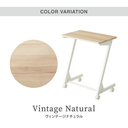 キャスター付き モバイルテーブル 高さ60cm サブデスク サブテーブル サイドテーブル 在宅勤務 在宅ワーク 自宅勤務 テレワーク コの字 ナイトテーブル ソファーテーブル