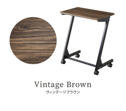 キャスター付き モバイルテーブル 高さ60cm サブデスク サブテーブル サイドテーブル 在宅勤務 在宅ワーク 自宅勤務 テレワーク コの字 ナイトテーブル ソファーテーブル
