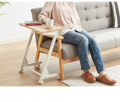 キャスター付き モバイルテーブル 高さ60cm サブデスク サブテーブル サイドテーブル 在宅勤務 在宅ワーク 自宅勤務 テレワーク コの字 ナイトテーブル ソファーテーブル