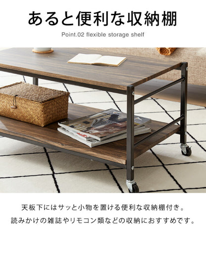 キャスター付き マルチテーブル 幅65cm テーブル キャスター付 センターテーブル ローテーブル サイドテーブル テレビ台 23型 テレビボード オープンラック