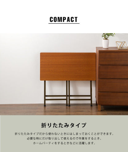 デスク 折りたたみ棚付きデスク 80×40 机 折りたたみ 棚 シェルフ パソコンデスク オフィスデスク 多目的デスク つくえ 勉強机