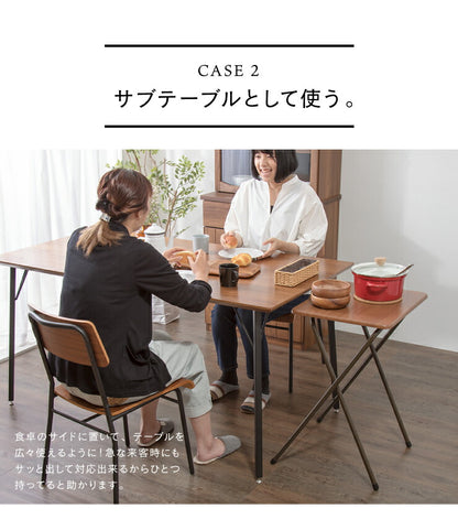 折りたたみ テーブル ハイタイプ コンパクト シンプル サイドテーブル ミニテーブル 折り畳み フォールディングテーブル