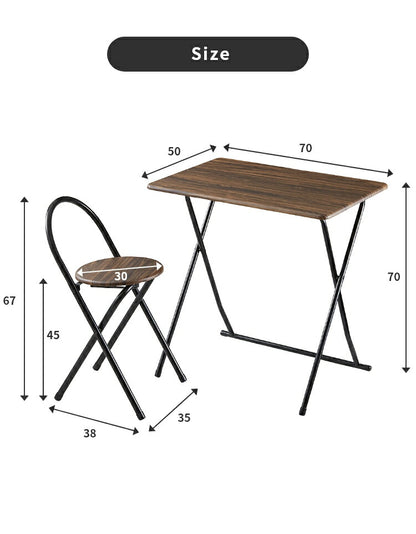 ヴィンテージ調 折りたたみデスク&チェア セット 2点セット 折りたたみデスク フォールディングデスク パソコンデスク ミシン台 テレワーク 在宅勤務 コンパクト テーブル