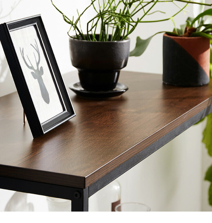 【在庫処分】ヴィンテージ調 スチールラック 4段 幅84.5cm 木製 スチール ラック シェルフ 本棚 オープンラック アイアンシェルフ 収納棚