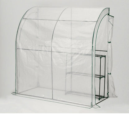 ウォール温室 ブラック ウォール型 壁 ビニール温室棚 ビニールハウス フラワーラック ガーデンハウス フラワーハウス ラック ベランダ 家庭用 園芸 栽培 小型 サイクルハウス 自転車収納