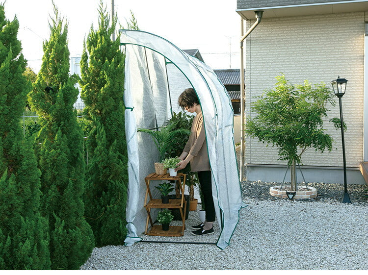 ウォール温室 ブラック ウォール型 壁 ビニール温室棚 ビニールハウス フラワーラック ガーデンハウス フラワーハウス ラック ベランダ 家庭用 園芸 栽培 小型 サイクルハウス 自転車収納