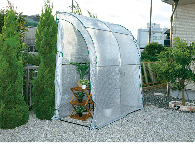 ウォール温室 ブラック ウォール型 壁 ビニール温室棚 ビニールハウス フラワーラック ガーデンハウス フラワーハウス ラック ベランダ 家庭用 園芸 栽培 小型 サイクルハウス 自転車収納