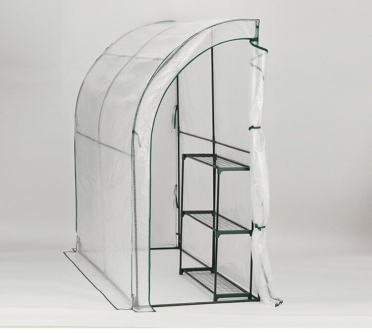 ウォール温室 ブラック ウォール型 壁 ビニール温室棚 ビニールハウス フラワーラック ガーデンハウス フラワーハウス ラック ベランダ 家庭用 園芸 栽培 小型 サイクルハウス 自転車収納