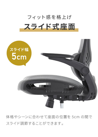 オフィスチェア 高機能チェア 独立ランバーサポート エラストマーメッシュ採用 ヘッドレスト付き ワークチェア デスクチェア メッシュ おしゃれ 椅子