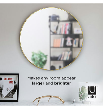 【5%OFF】アンブラ 鏡 ベッドルーム フーバ ミラー 86×86cm ブラス ミラー インテリア 雑貨 玄関 寝室 デザイン レイアウト ギフト プレゼント(代引不可)
