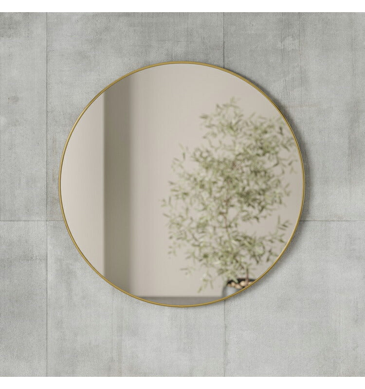 【5%OFF】アンブラ 鏡 ベッドルーム フーバ ミラー 86×86cm ブラス ミラー インテリア 雑貨 玄関 寝室 デザイン レイアウト ギフト プレゼント(代引不可)