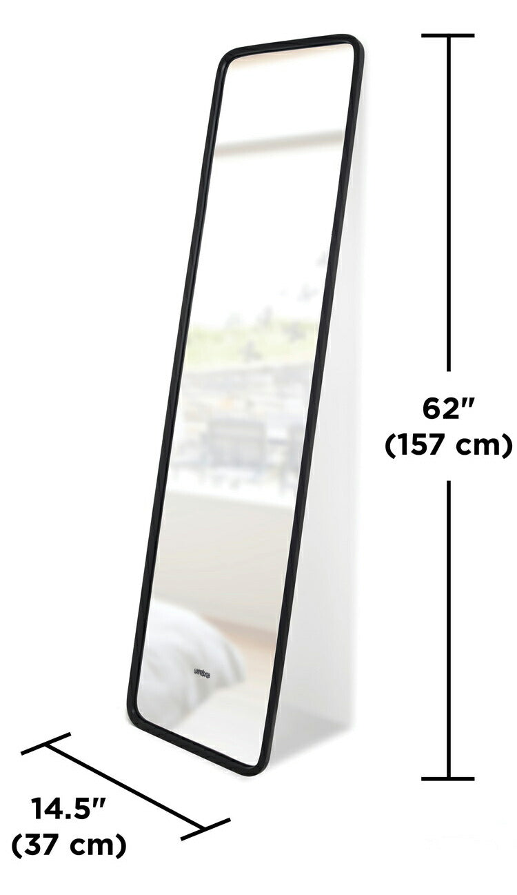 アンブラ 鏡 ベッドルーム ハブ ラニングミラー 157x37cm ブラック ミラー インテリア 雑貨 玄関 寝室 デザイン レイアウト ギフト プレゼント(代引不可)