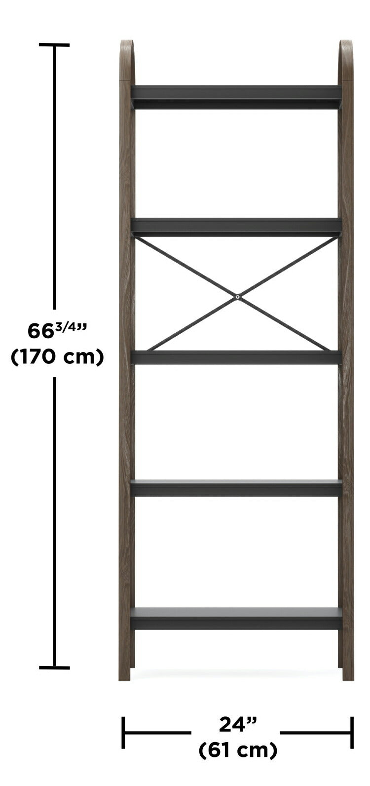 シェルフ おしゃれ オープンシェルフ オープンラック 5段ラック ブラック ウォルナット アンブラ ベルウッド 天然木 インテリア 雑貨 デザイン レイアウト ギフト プレゼント(代引不可)