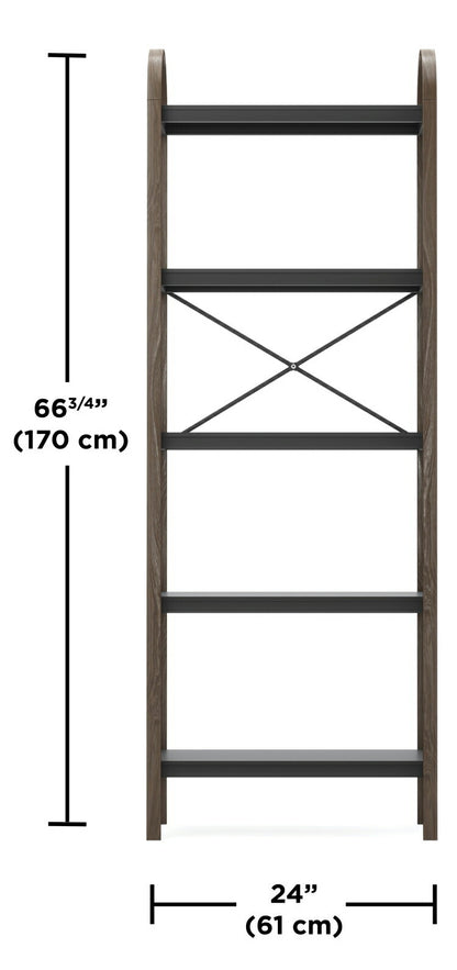 シェルフ おしゃれ オープンシェルフ オープンラック 5段ラック ブラック ウォルナット アンブラ ベルウッド 天然木 インテリア 雑貨 デザイン レイアウト ギフト プレゼント(代引不可)