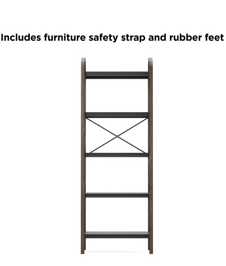 シェルフ おしゃれ オープンシェルフ オープンラック 5段ラック ブラック ウォルナット アンブラ ベルウッド 天然木 インテリア 雑貨 デザイン レイアウト ギフト プレゼント(代引不可)