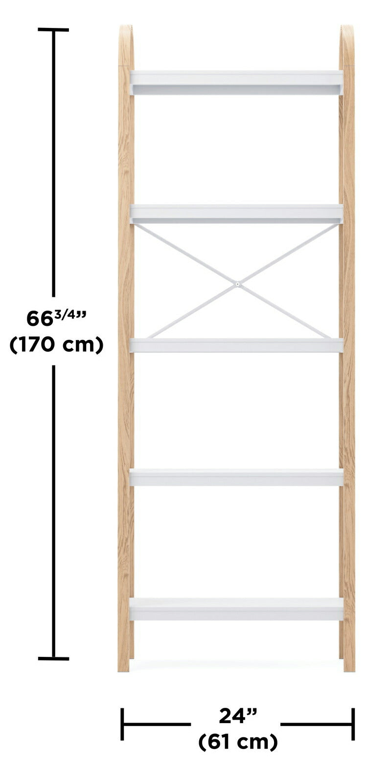シェルフ おしゃれ オープンシェルフ オープンラック 5段ラック ホワイト ナチュラル アンブラ ベルウッド 天然木 インテリア 雑貨 デザイン レイアウト ギフト プレゼント(代引不可)