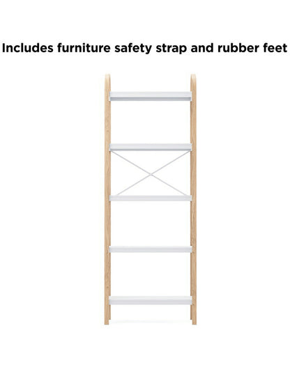 シェルフ おしゃれ オープンシェルフ オープンラック 5段ラック ホワイト ナチュラル アンブラ ベルウッド 天然木 インテリア 雑貨 デザイン レイアウト ギフト プレゼント(代引不可)