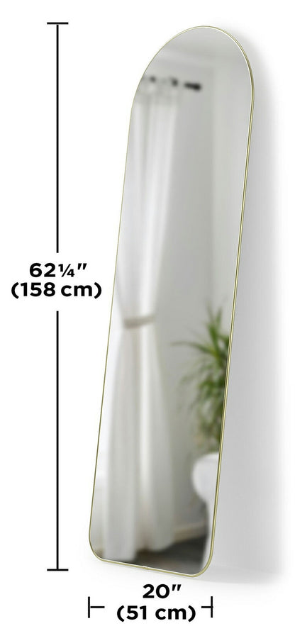 アンブラ 鏡 ベッドルーム フーバ リーニングミラー 約51x157cm ブラス インテリア 雑貨 玄関 寝室 デザイン レイアウト ギフト プレゼント(代引不可)