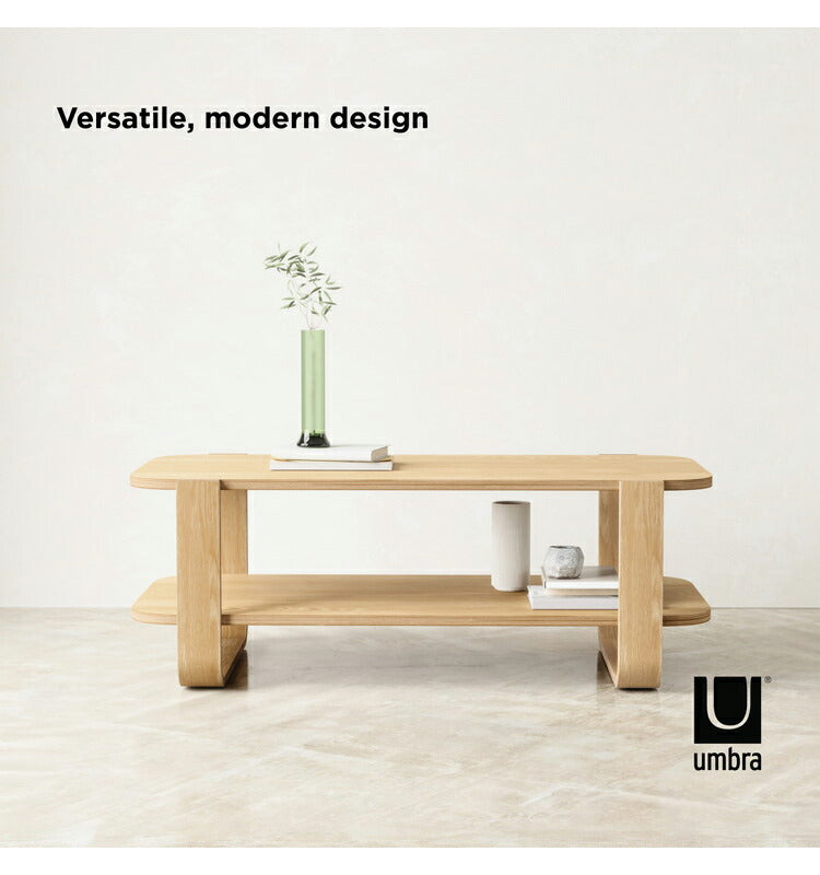 アンブラ テーブル おしゃれ 自然 天然木材 ナチュラル テーブル 木目 コーヒーテーブル ウッド 応接テーブル リビング 玄関 ダイニング 机 収納棚 組み立て 簡単(代引不可)