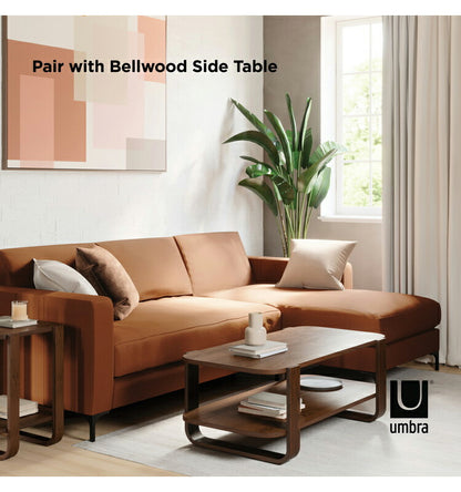 アンブラ センターテーブル 応接テーブル ウッドセンターテーブル リビング テーブル 机 ベルウッド コーヒーテーブル エイジドウォルナット(代引不可)