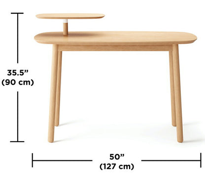 デスク パソコンデスク PCデスク テーブル 幅約120cm 省スペース スウィボデスク ナチュラル アンブラ収納 机 ワークデスク オフィスデスク おしゃれ 北欧 かわいい(代引不可)