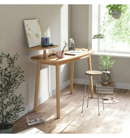 デスク パソコンデスク PCデスク テーブル 幅約120cm 省スペース スウィボデスク ナチュラル アンブラ収納 机 ワークデスク オフィスデスク おしゃれ 北欧 かわいい(代引不可)