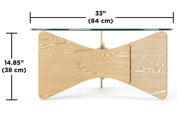 ガラステーブル アンブラ 84cm コーヒーテーブル マデラ テーブル 机 インテリア ガラス デザイン レイアウト ギフト プレゼント(代引不可)