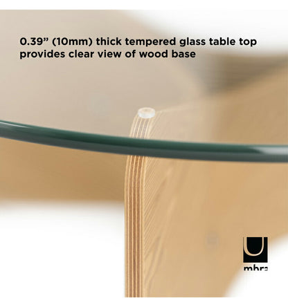 ガラステーブル アンブラ 84cm コーヒーテーブル マデラ テーブル 机 インテリア ガラス デザイン レイアウト ギフト プレゼント(代引不可)