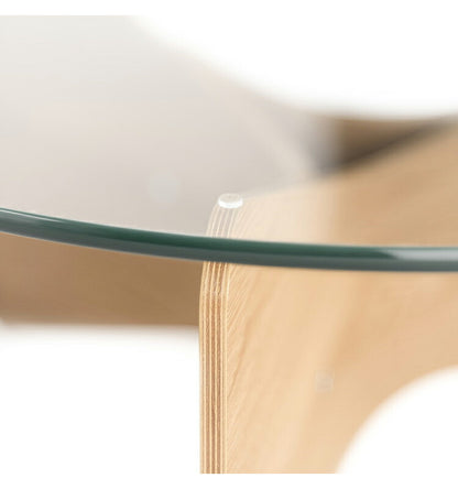 ガラステーブル アンブラ 84cm コーヒーテーブル マデラ テーブル 机 インテリア ガラス デザイン レイアウト ギフト プレゼント(代引不可)