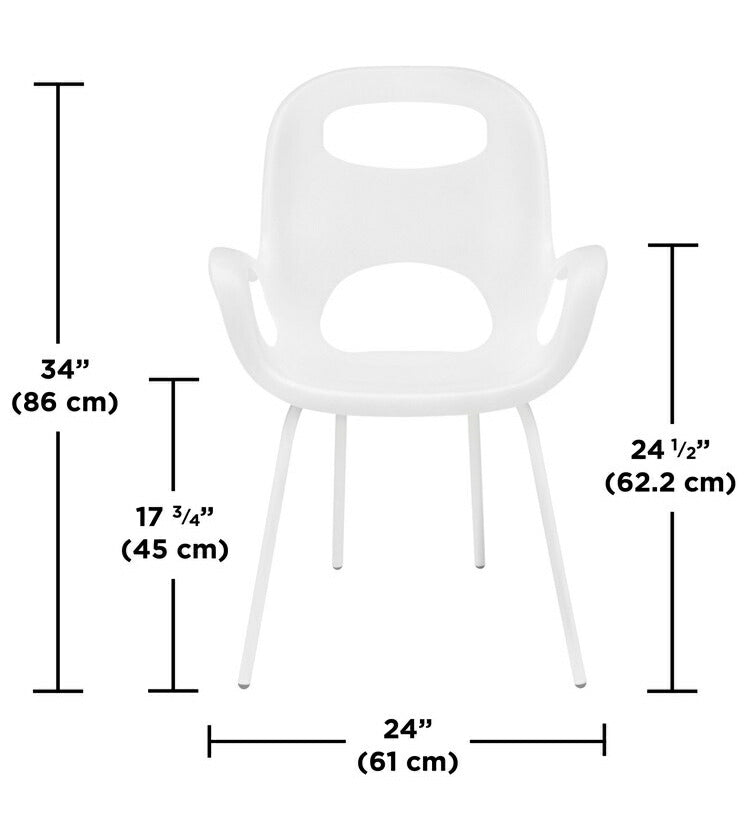 オーチェア ホワイト umbra アンブラ 椅子 いす チェア プラスチック 軽い 軽量 持ち運び スタッキング 重ねる 積み重ね(代引不可)