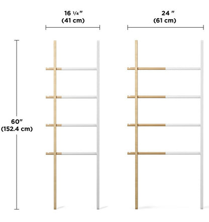 ラダーハンガー ホワイト フレーム アンブラ ハブラダー コートハンガー ハンガーラック 壁面 収納 ラック ラダーラック 約 幅50 cm ラダー シェルフ ハンガー(代引不可)