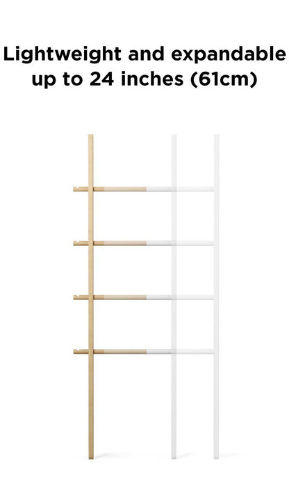 ラダーハンガー ホワイト フレーム アンブラ ハブラダー コートハンガー ハンガーラック 壁面 収納 ラック ラダーラック 約 幅50 cm ラダー シェルフ ハンガー(代引不可)