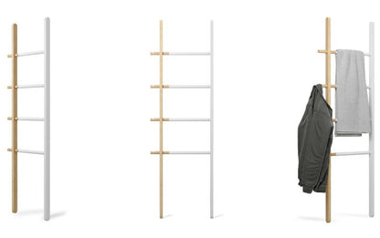 ラダーハンガー ホワイト フレーム アンブラ ハブラダー コートハンガー ハンガーラック 壁面 収納 ラック ラダーラック 約 幅50 cm ラダー シェルフ ハンガー(代引不可)