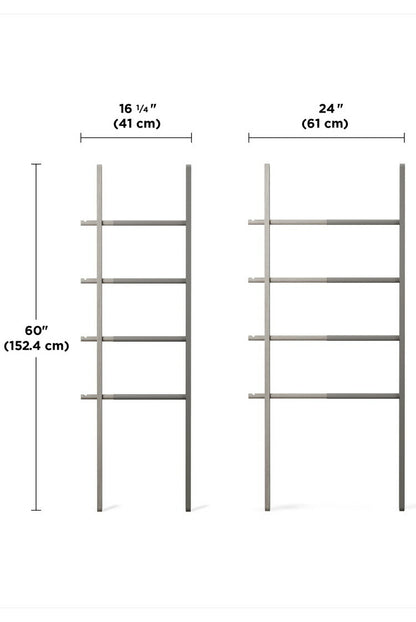 ラダーハンガー グレー フレーム アンブラ ハブラダー コートハンガー ハンガーラック 壁面 収納 ラック ラダーラック 約 幅50 cm ラダー シェルフ(代引不可)